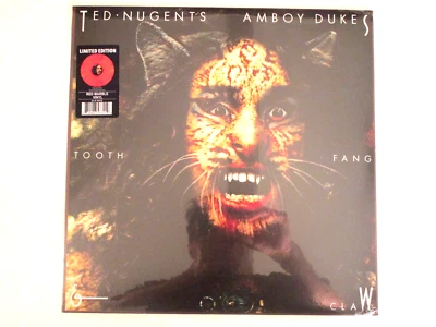 TED NUGENT'S AMBOY DUKES TOOTH FANG & CLAW LP RED MARBLE VINYL - Image 1 of 2