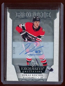 2022-23 Exquisite Collection Rookie Signatures #ERSLR Lukas Reichel 22/99 - Bild 1 von 2