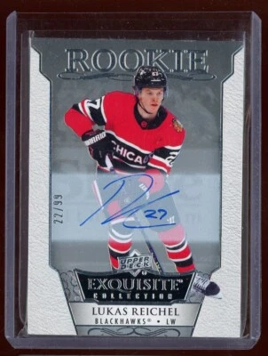 2022-23 Exquisite Collection Rookie Signatures #ERSLR Lukas Reichel 22/99 - Image 1 of 2