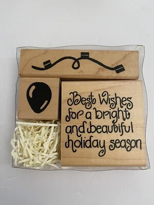 Estampillas de goma montadas en madera CTMH S315 Bright Holidays RS3 Foto 1 de 4