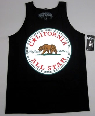 MAFIOSO CALI BEAR CAMISETA SIN MANGAS Camiseta CALIFORNIA ALL STAR Hombre Chaleco Camiseta Nuevo con Etiquetas Foto 1 de 4