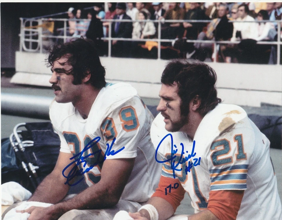 拉里·CSONKA / 吉姆·基克 迈阿密 多芬斯 行动 签名 8x10 — 第 1/1 张图片