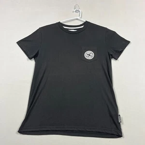 DC Shoes T Shirt Black Crew Neck Casual Cotton Tee Mens Medium M Flaw - Imagen 1 de 13