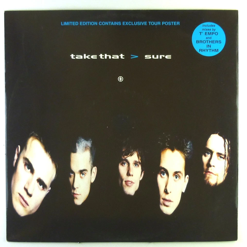12" Maxi - Take That - Sure - L5382H - Avec Affiche - Lavé Et Nettoyé - Photo 1/1
