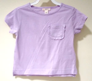 NWT J.Crew Crewcuts Purple Ruffle Pocket Top Girl's Size S / 6-7 - Picture 1 of 1