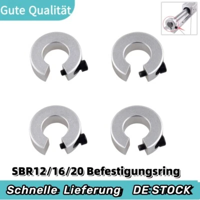 4x SBR12/16/20 mm Befestigungsring Linear Rail Shaft Stop Collar Fixing Ring - Bild 1 von 4