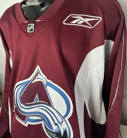 Vintage 90'S CCM Reebok Colorado Avalanche Jersey Sewn Logo Sz L NHL Vented AVS Cover