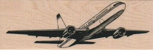 Sello de goma Jet Plane 1 3/4 x 4 3/4", sello Sky, sello volador - Imagen 1 de 1