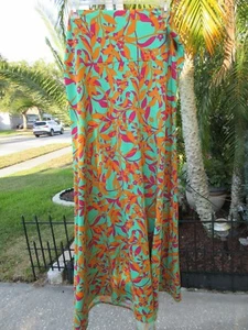 LuLaRoe Maxi Gonna L Orlo Alto Basso Stampa Floreale Elasticizzata Made in USA Nuova - Foto 1 di 7