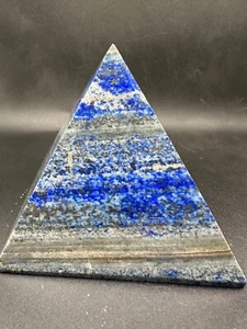 Unique 1kg Natural Stone Madani Lapiz Lazuli Combine With Pyrite Pyramid Crystal - Picture 1 of 8