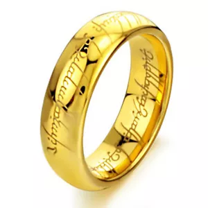 Lord of the Rings Stainless Steel Bilbo's Hobbit Men's Jewelry Rings Size 6-12 - Picture 1 of 13