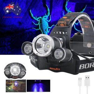99000LM BORUiT Headlight LED Headlight Rechargeable Headlight Medical Forensics - Picture 1 of 12