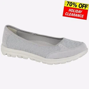 Boulevard Aria DLX MEMORY FOAM Womens Comfort Work Slip-On Pumps Shoes Grey