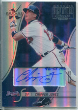 2003 Donruss Sig. Autograph Notations Decade Card #10A Chipper Jones 96-01