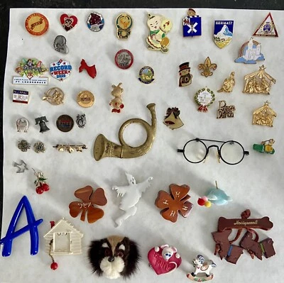 Gran Lote de 49 Prendedores Solapa Vintage Mixtos y Surtidos-Amplia Variedad Foto 1 de 4