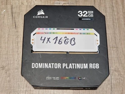 CMT32GX4M2K4000C19W Corsair Dominator Platinum RGB DIMM Kit 64GB, DDR4-4000 - Bild 1 von 2