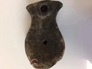 ANTIQUE OLD UNIQUE HAND CARVED OIL LAMP - Picture 1 of 6