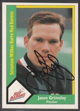 Original Autograph, Jason Grimsley; Scranton/Wilkes-Barre Red Barons, 1990 #3