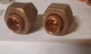 Menge (2) 1/2" Kupfer & Messing Union Cup Fitting Kostenloser Versand Original Nibco - Bild 1 von 4