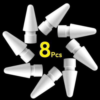 1-8 PCS Replacement Tips for Apple Pencil 1st/2nd Gen iPencil Nibs for iPad Pro - Image 1 of 4