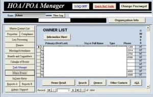 HOA or POA Management application for Homes or Property , uses Microsoft Access - Picture 1 of 6