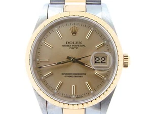 Herren Rolex 2Tone 18K Gold/Edelstahl Datum Champagner mit Austernband 15223 - Bild 1 von 5