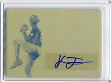 2021 Leaf Perfect Game Yellow Printing Plate Autographs Kassius Thomas Auto 1/1