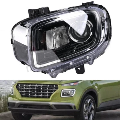 Left Driver Side Headlight Assembly For 2020 2023 Hyundai Venue - Image 1 of 4