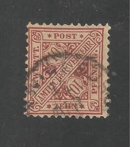 German States - Wurttemberg #O99 FVF USED - 1881-1902 10pf Numeral - Official  - Picture 1 of 1