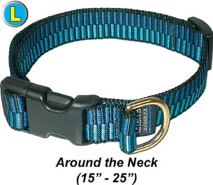 Dog/Pet Collar, Adj. Quick Release - Large 15-25" - PTCAQR1 - Black - Bild 1 von 2