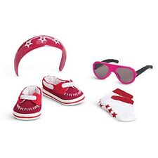 American Girl Summer Accents Set Red Shoes Socks Glasses