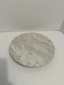 Carraraline Marble 12” Lazy Susan Catco Made in Italy - Picture 1 of 6