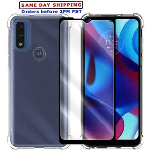 Shatterproof Screen Protector TPU Case for Motorola Moto G Pure XT2163 CellPhone - Picture 1 of 1