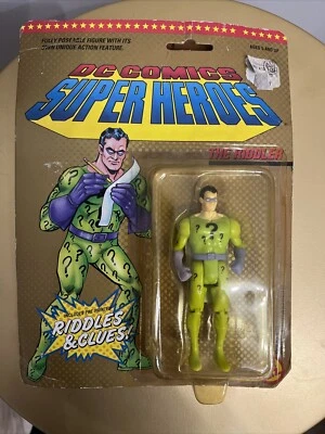 FIGURA DE ACCIÓN VINTAGE 1989 THE RIDDLER DC COMICS SUPER HEROES TOYBIZ NUEVO Foto 1 de 4