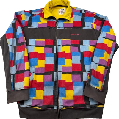 Chaqueta deportiva Reebok para hombre 2XL Multi arco iris clásica colorblock Foto 1 de 4