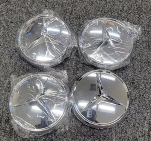 4- NEW Mercedes 450 380 SL SLC bundt wheel chrome center cap 65133 14 INCH NEW M - Bild 1 von 4