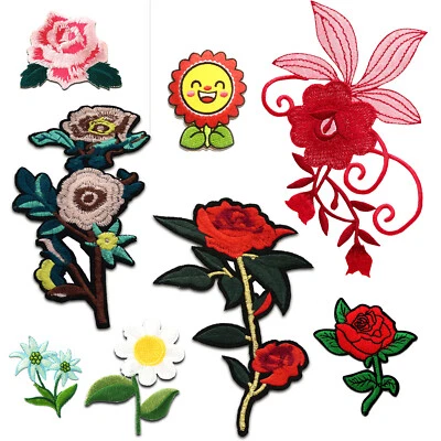 Aufnäher Bügelbild Blume Patch Applikation Flicken Aufbügler Bügelflicken - Bild 1 von 4