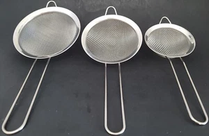 Coladores de malla de acero inoxidable para cocina filtrado, tamizado, blanqueo tamaño seleccionado - Imagen 1 de 8