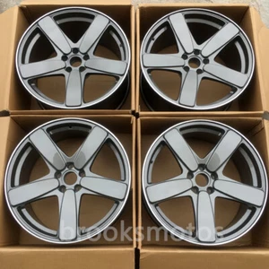 21" CLASSICAL 5 SPOKE GRAY STYLE WHEELS RIMS FOR 2003-2016 PORSCHE CAYENNE 21X10 - Picture 1 of 8
