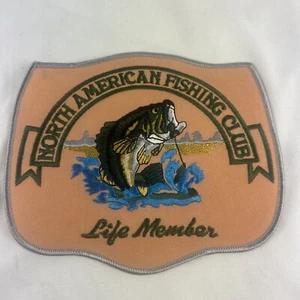 North American Fishing Club Life Mitglied bestickt großer Aufnäher 6" x 5" neuwertig - Bild 1 von 3