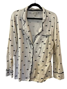 Little Blue House Damen Pyjama Oberteil weiß mit schwarzen Bären Größe: XL - Bild 1 von 6