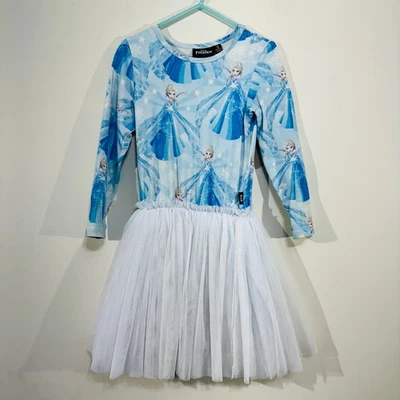 Vestido Rock Your Kid RYK Disney Elsa Frozen Tul Tutú Vestido 5 Usado en Excelente Condición Déjalo Go Foto 1 de 4