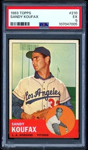 1963 Topps #210 Sandy Koufax PSA 5 CENTERED - Picture 1 of 2
