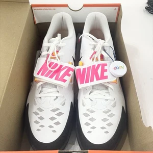 Nike Zoom Rival SD 2 Track Throwing Shoes Mens 15 White Pink 685134-102 / New - Picture 1 of 8