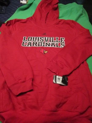 NUEVA SUDADERA CON CAPUCHA ADIDAS LOUISVILLE CARDINALS JUVENIL ROJA mediana 10/12 Foto 1 de 2