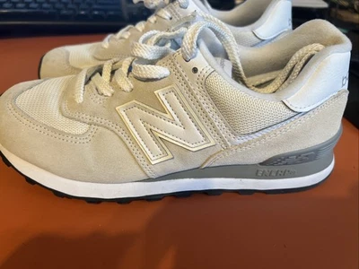 New Balance 574 Classic Suede Mesh Sneakers Beige - Image 1 of 4