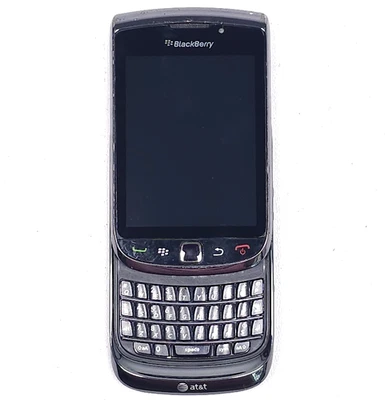 BlackBerry Torch 9800 Slider 3G GSM AT&T 5MP Black QWERTY Smartphone Vintage - Image 1 of 4