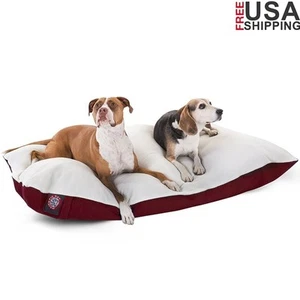 Rectangular Dog Bed Removable Cover High Loft Fill Soft Plush Hypoallergenic New - Picture 1 of 6