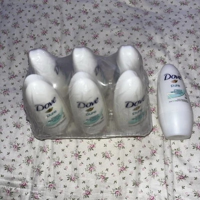 Dove Roll On PURE Antiperspirant Deodorant 50 ml x 7 Pack NEW No Fragrance - Image 1 of 3