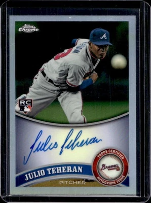 2011 Topps Chrome Julio Teheran Rookie Auto RC Refractor Rookie #251/499 Braves - Image 1 of 2